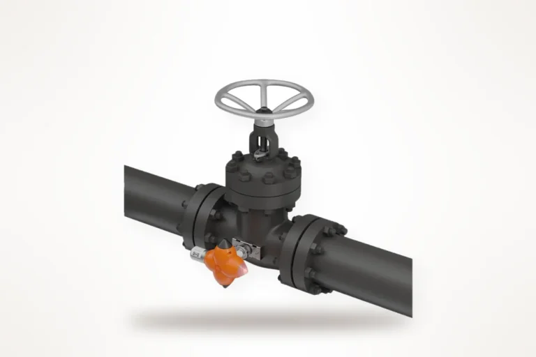 ClampOn BIRD wireless Leak Monitor at an oil and gas facility