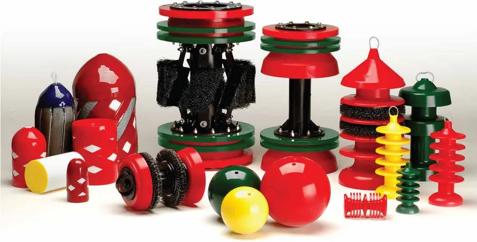 Girard foam, steel mandrel and solid-cast polyurethane pipeline pigs